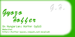 gyozo hoffer business card